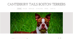 Desktop Screenshot of canterburytailsbostonterriers.com